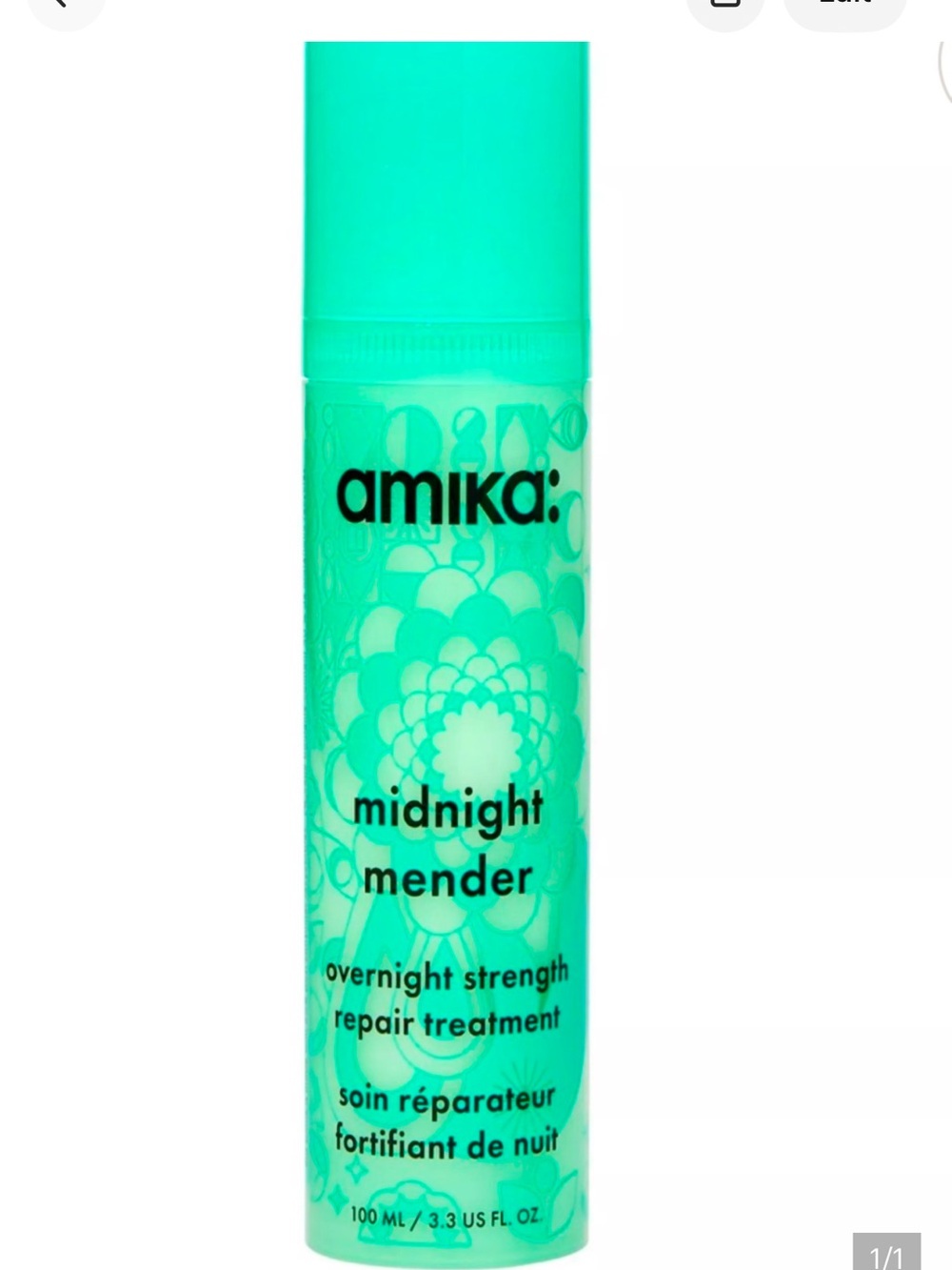 amika teal Midnight Mender Repair Treatment Bottle
